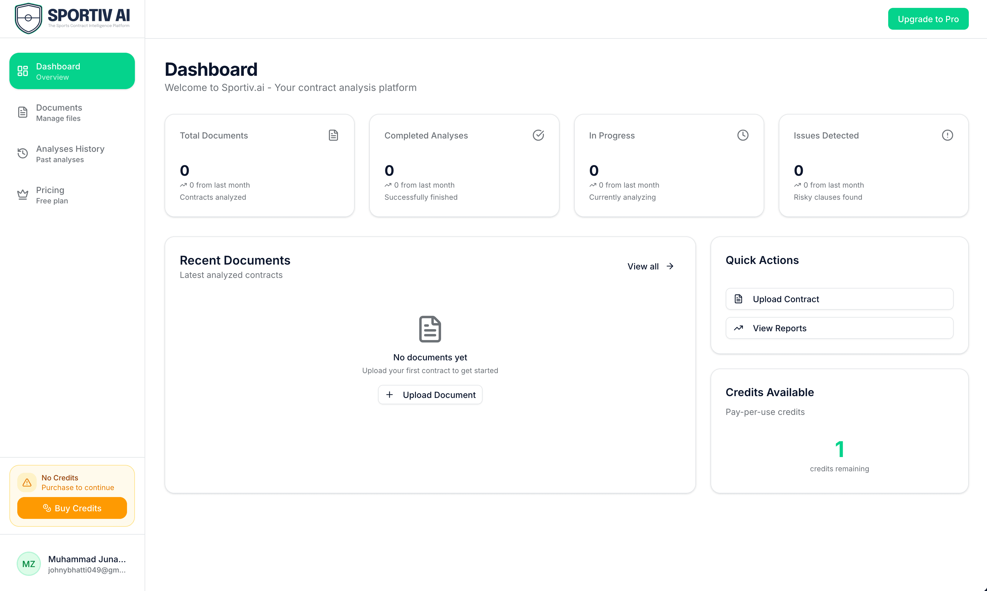 Sportiv - Sports Contract Analysis Platform